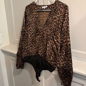 Good American Leopard Bodysuit